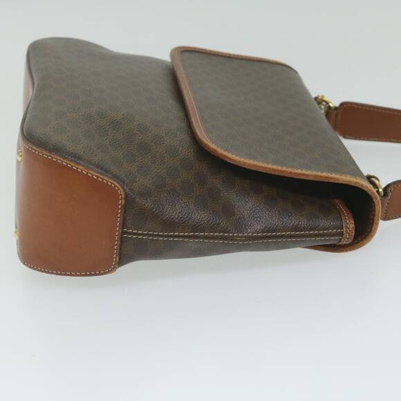 CELINE Macadam Canvas Hand Bag Pvc Leather Brown - Picture 4 of 13